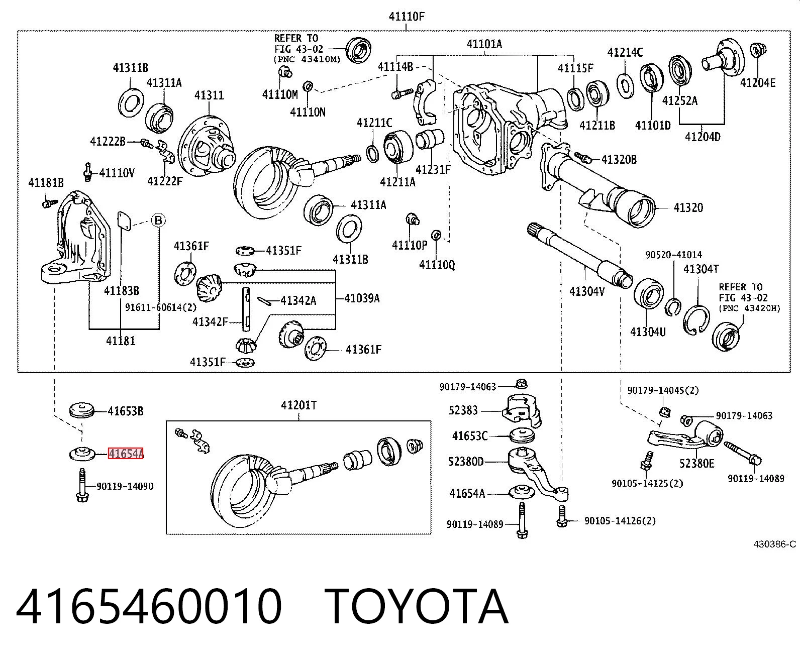 4165460010 Toyota 