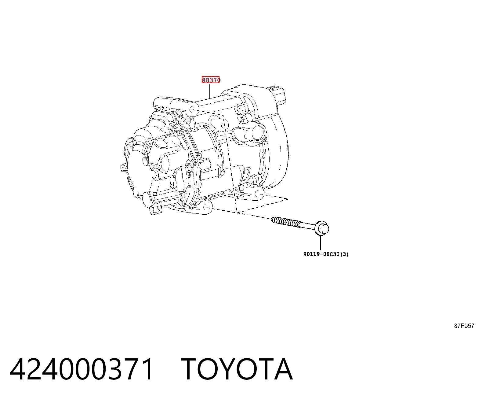  Компресор кондиціонера Toyota Prius 
