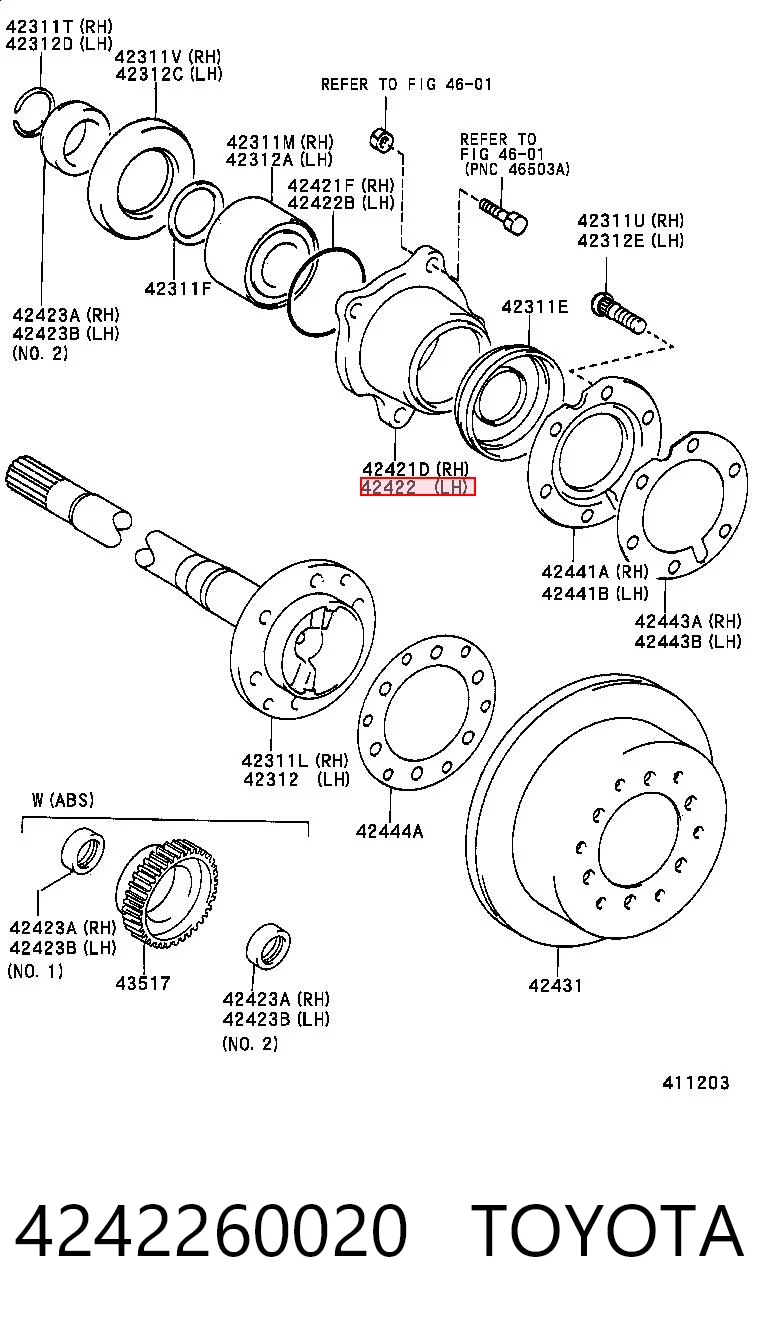 4242260020 Toyota