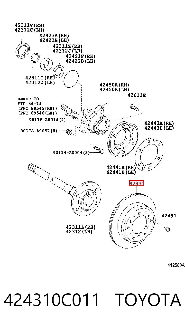424310C011 Toyota Дискові гальма