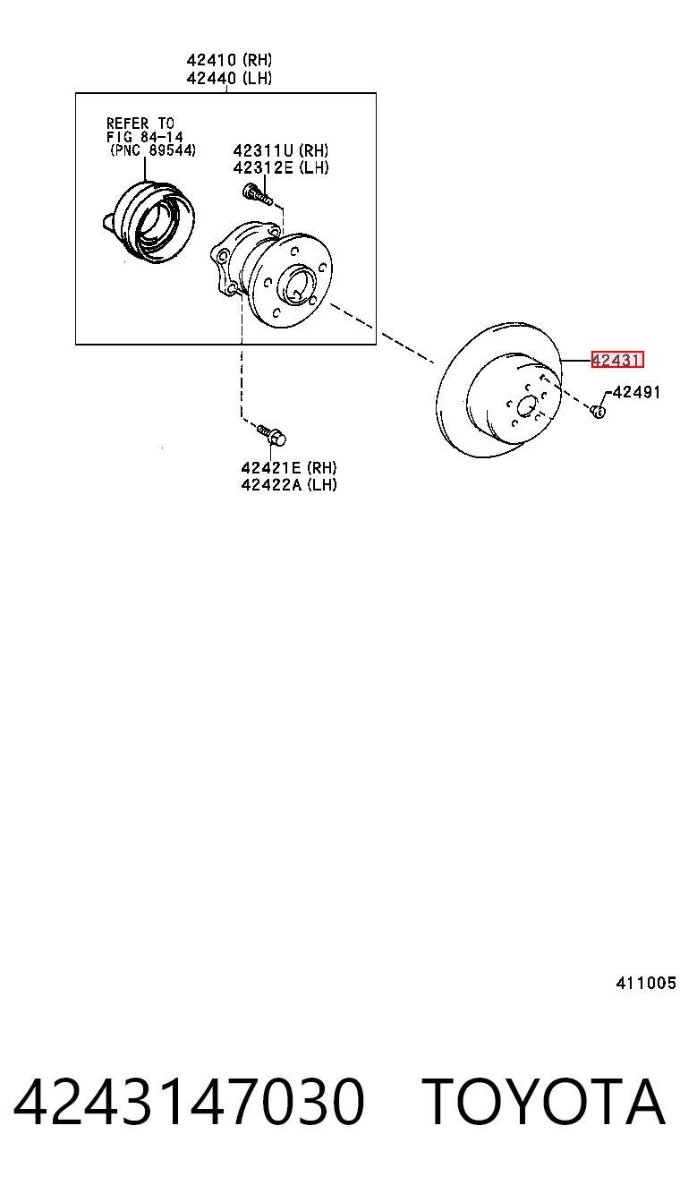 4243147030 Toyota Дискові гальма