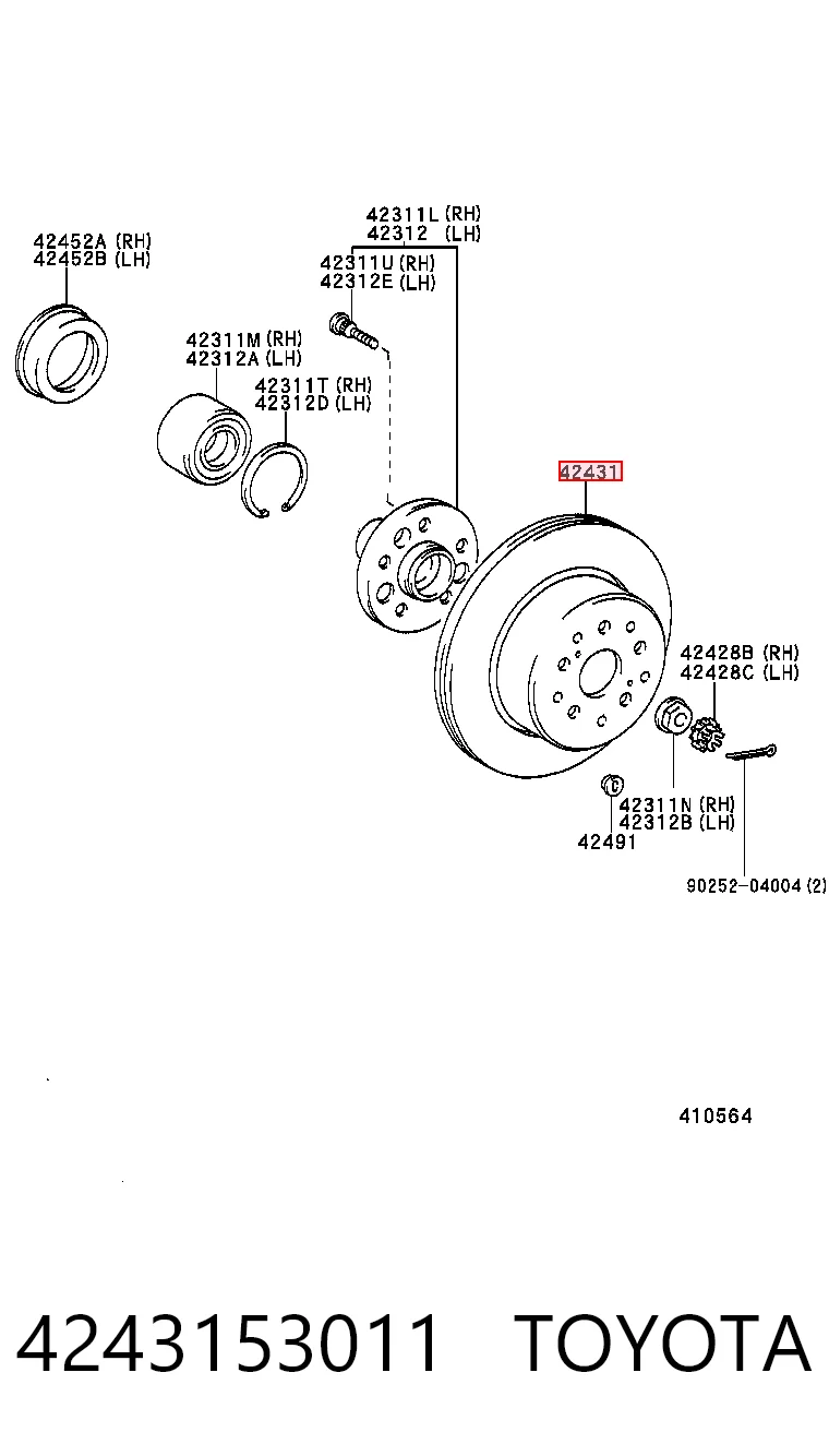 4243153011 Toyota Дискові гальма