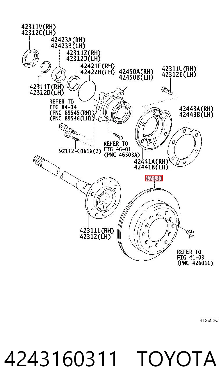 4243160311 Toyota Дискові гальма