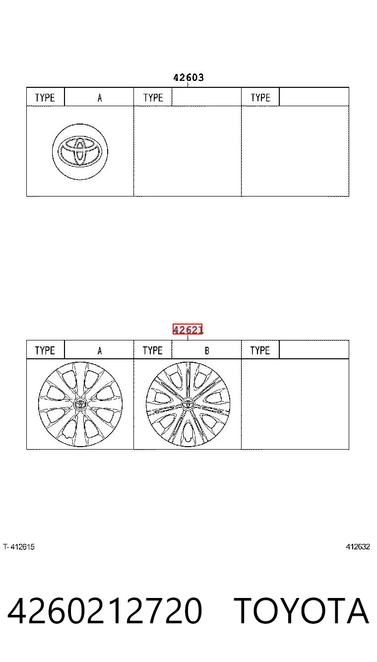 4260212720 Toyota Ковпаки на колеса
