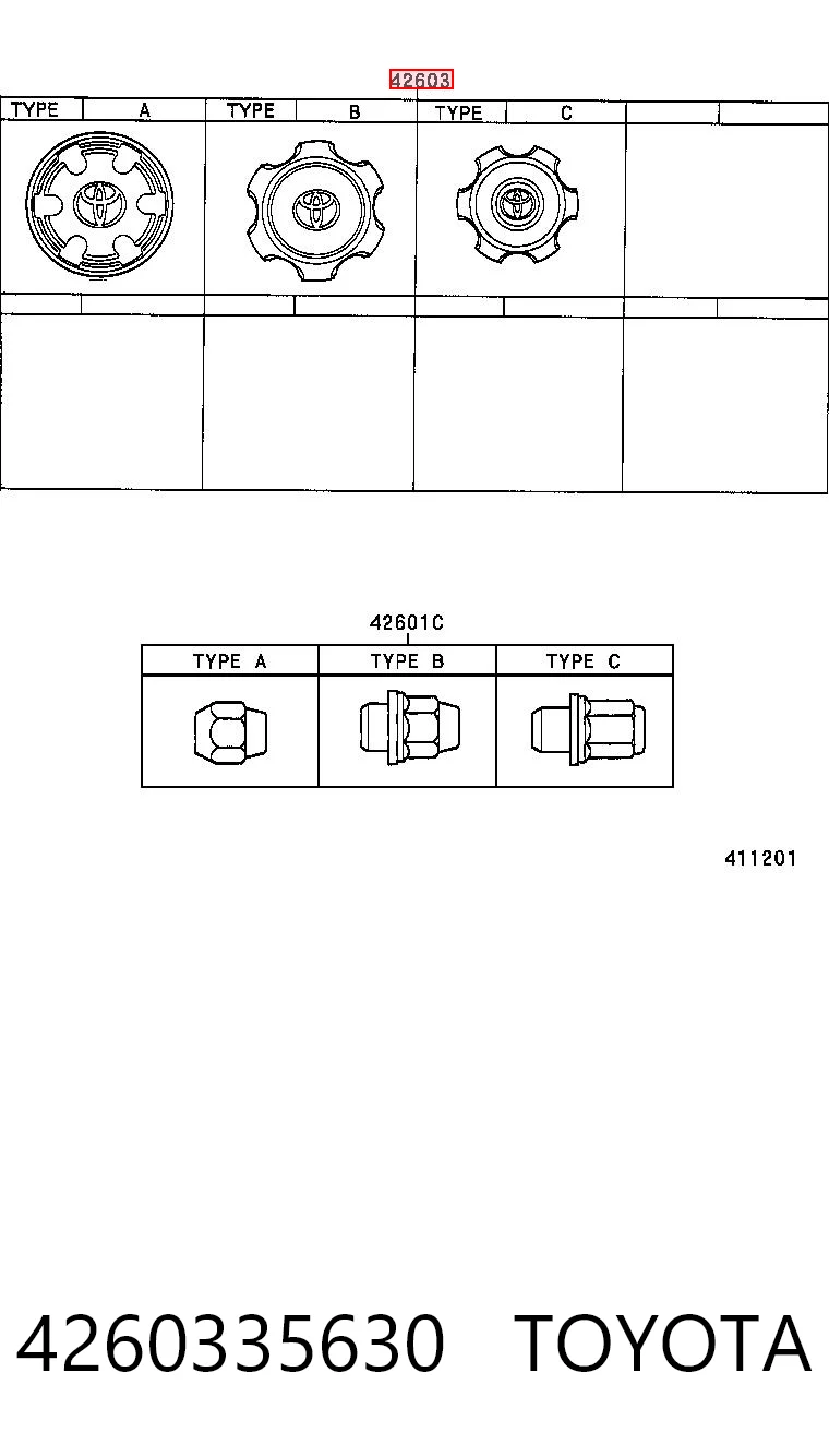 4260335630 Toyota Ковпаки на колеса