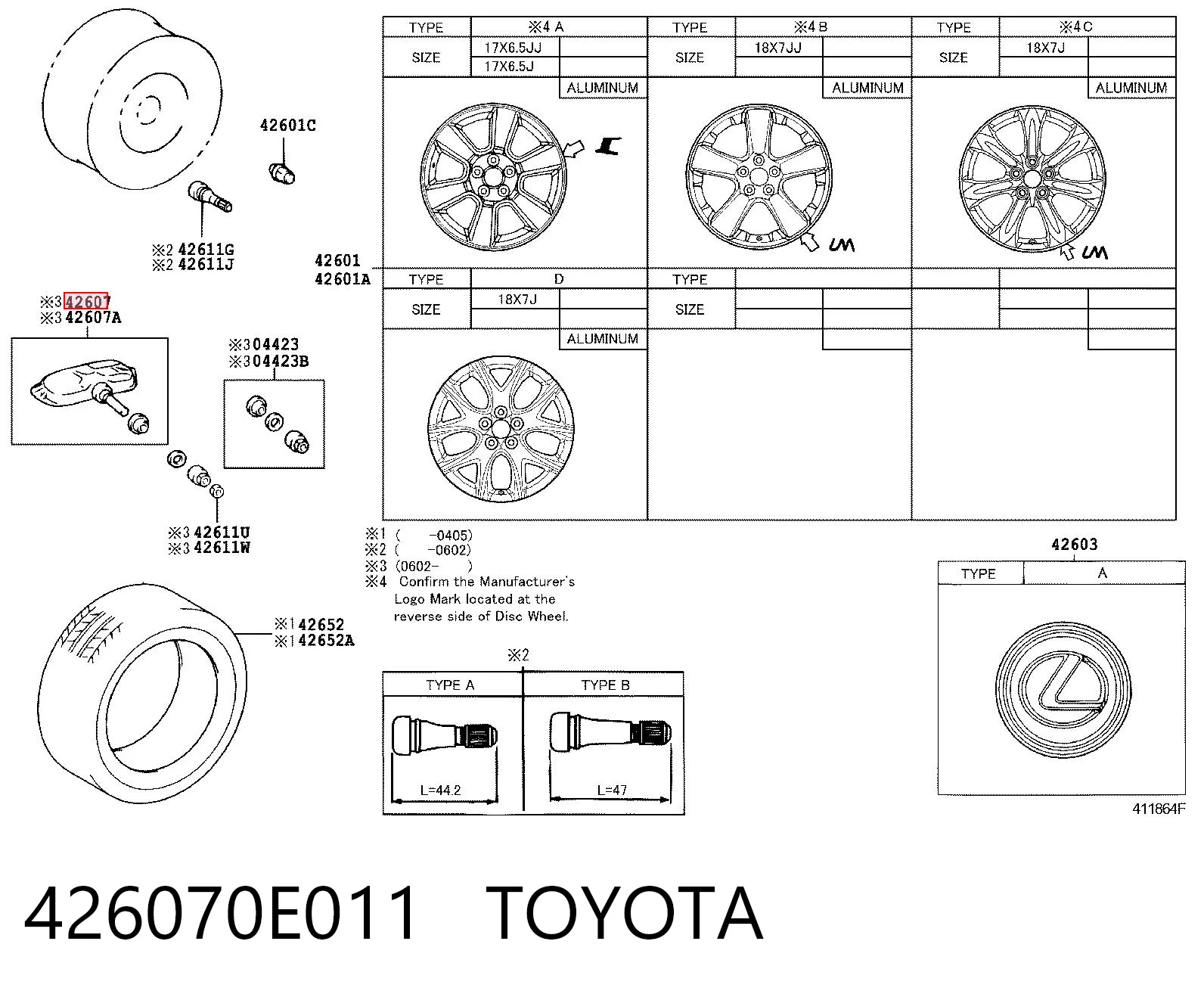 Датчик шин на Lexus RX 330/350 U3
