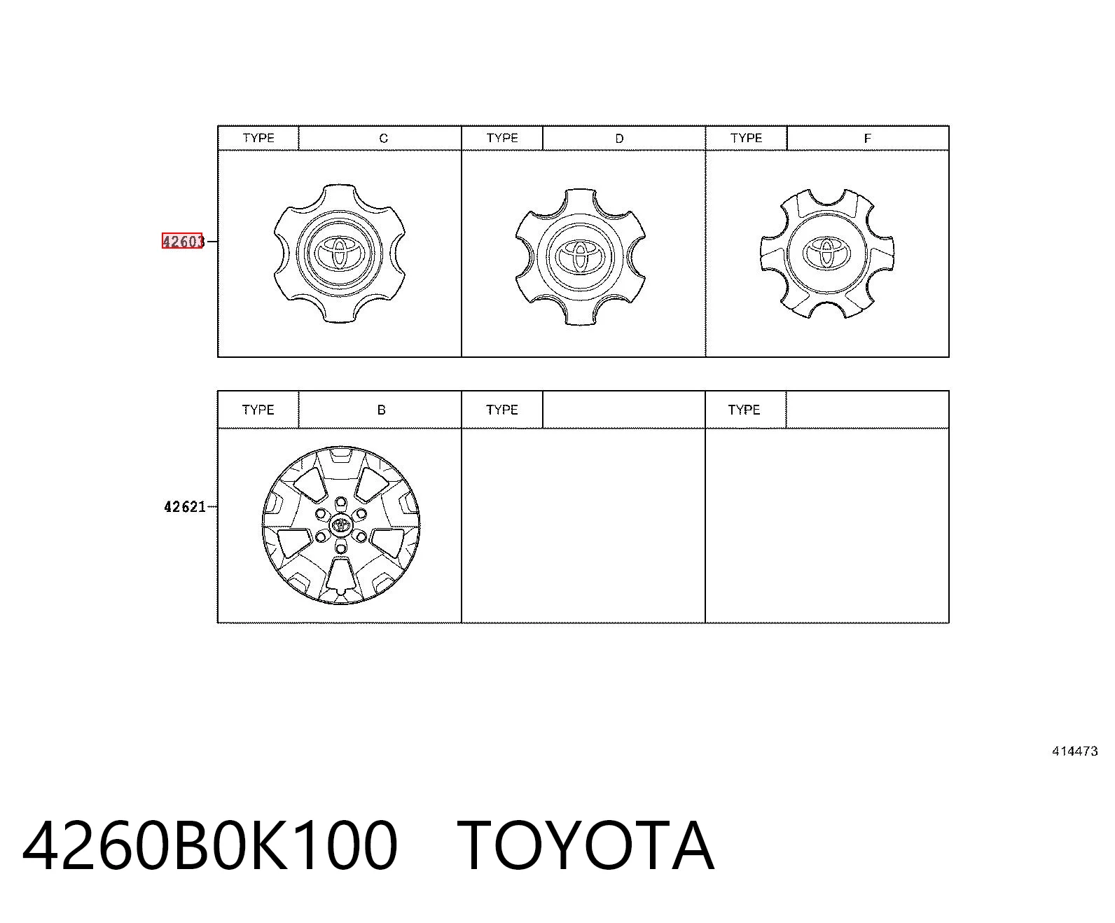 4260B0K100 Toyota 
