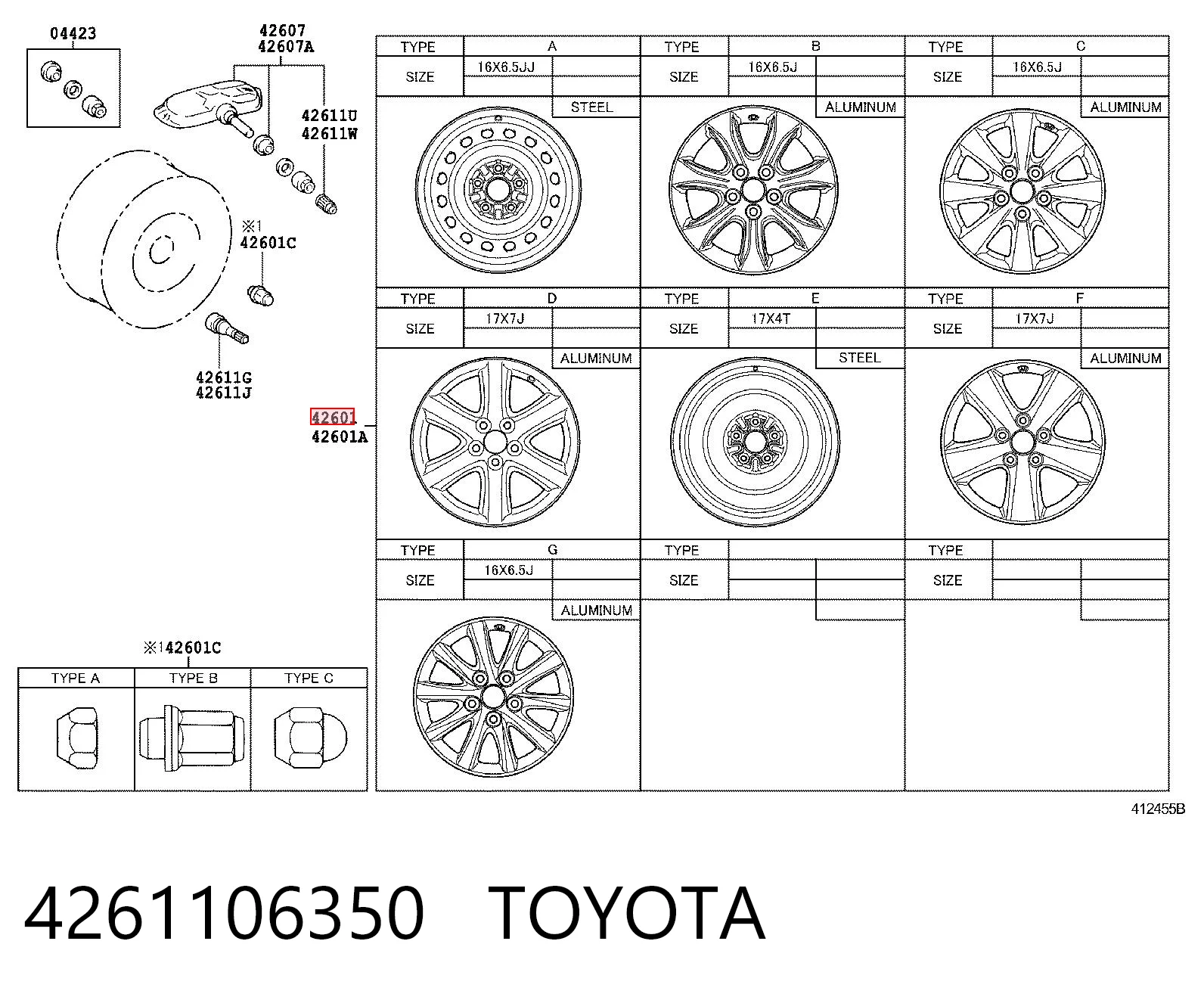 4261106350 Toyota 