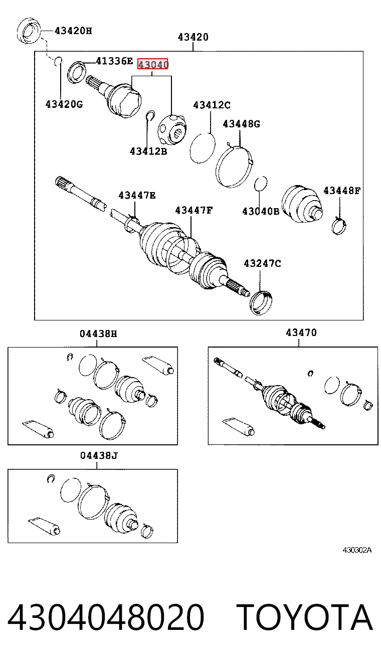 4304048020 Toyota