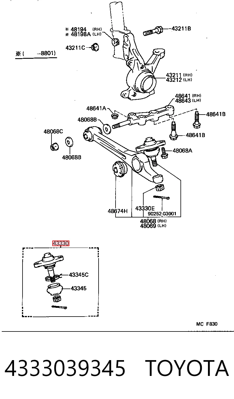 Купити NSBJ1001 NIPPON MOTORS Кульова опора, нижня