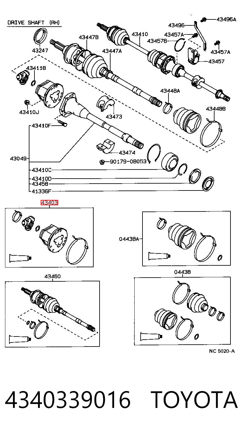 4340339016 Toyota