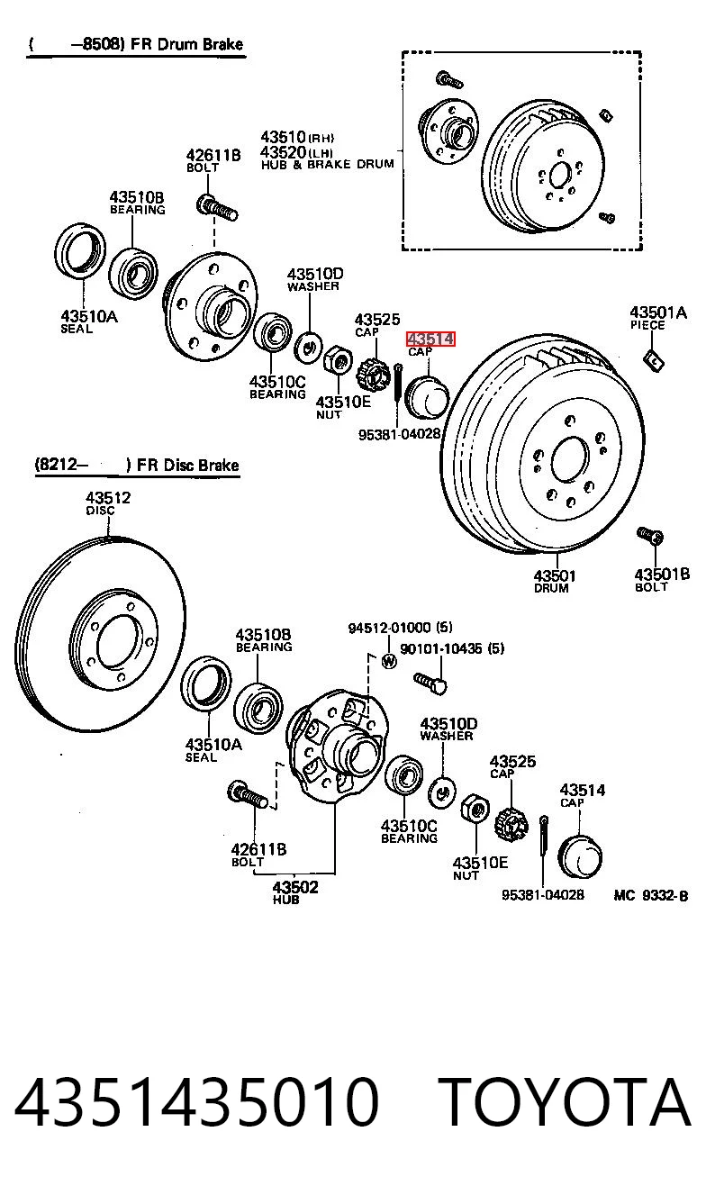 4351435010 Toyota Ковпаки на колеса