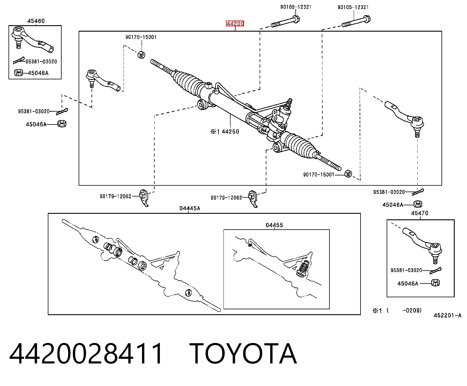 Кермова рейка Toyota Previa 