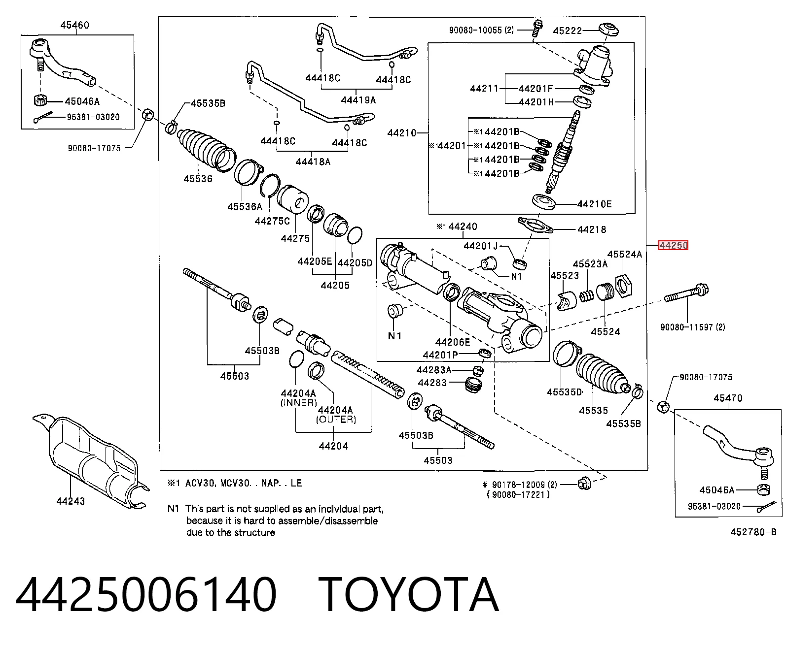SR900434 GSP Рейковий рульовий механізм