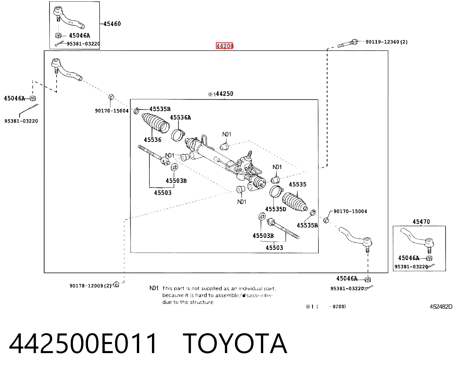 Управління рульове в зборі Lexus RX 330/350 позашляховик (U3) (2003 - 2008) ціна, від 237.84 USD