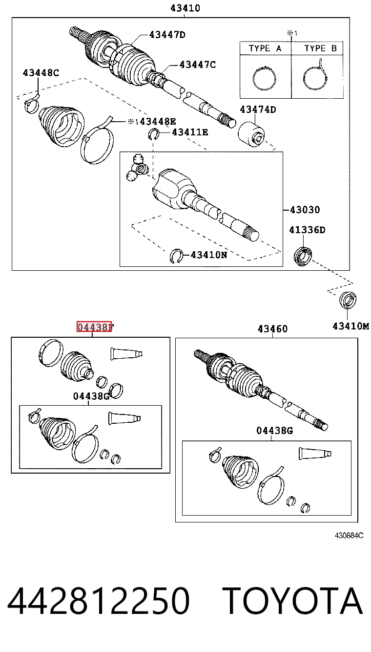 Пильники ШРКШів передній піввісі, комплект DAC TY0058 ціна, від 7.00 USD