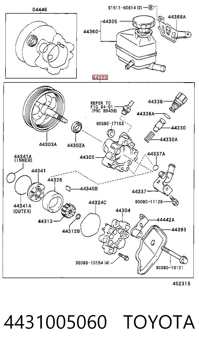 4431005060 Toyota Насос гідропідсилювача