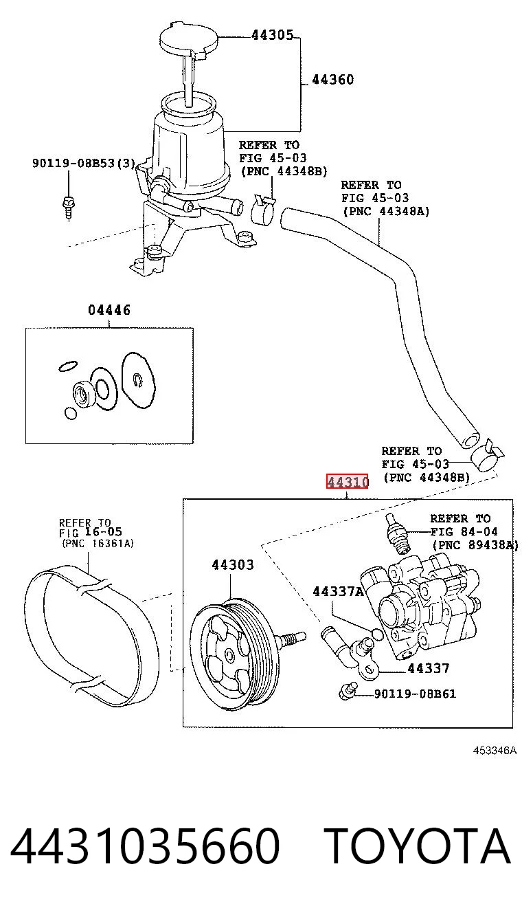 4431035660 Toyota Насос гідропідсилювача