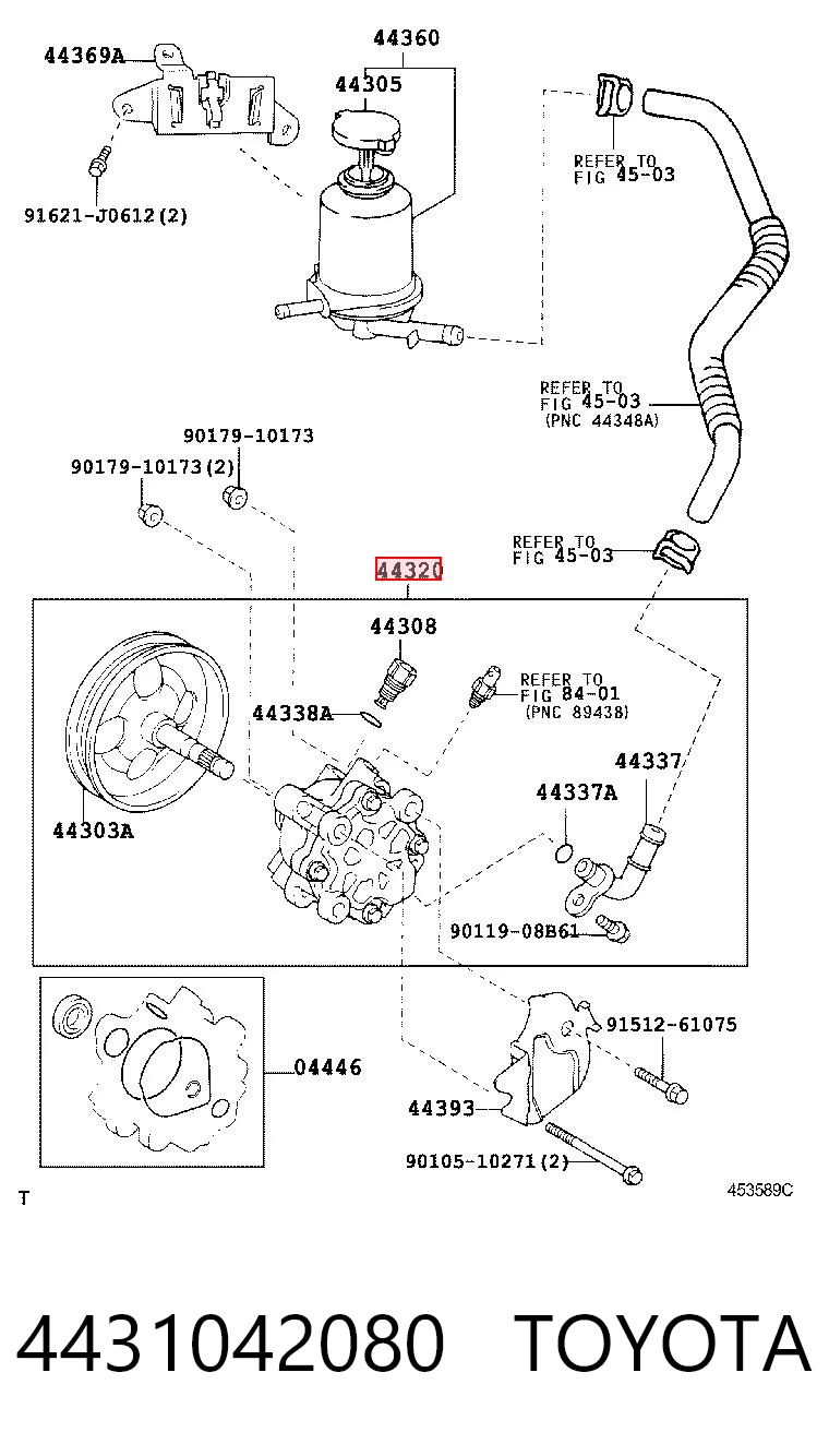 4431042080 Toyota Насос гідропідсилювача