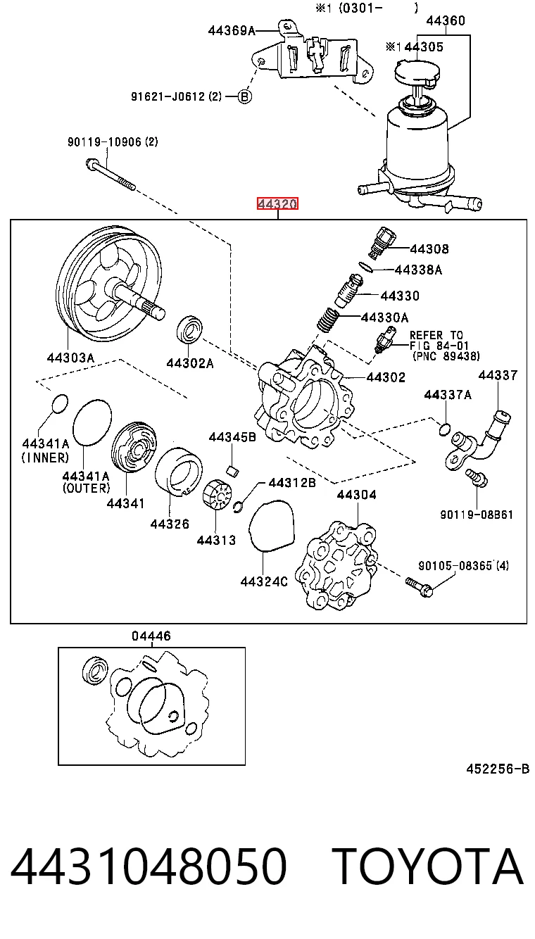 4431048050 Toyota Насос гідропідсилювача
