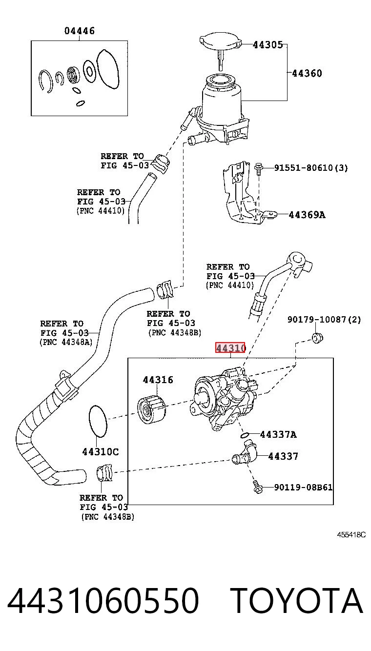 4431060550 Toyota Насос гідропідсилювача