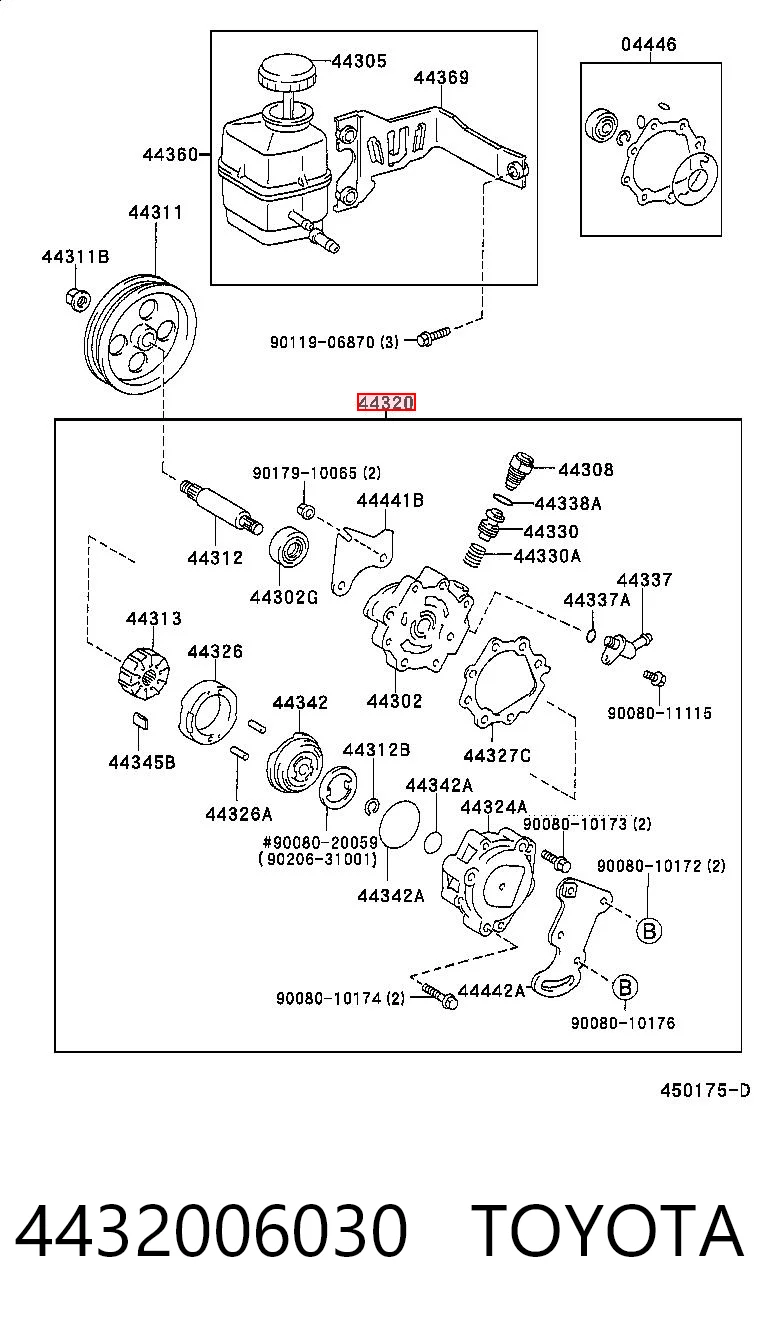 4432006030 Toyota Насос гідропідсилювача