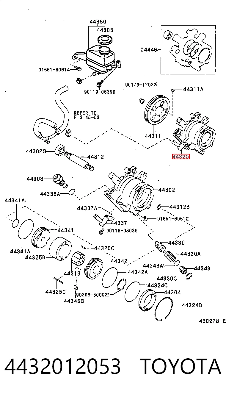 Насос ГПК Toyota Corolla ліфтбек (E9) (1987 - 1992) ціна, від 97.48 USD