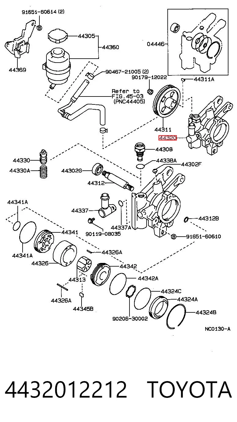 4432012212 Toyota Насос гідропідсилювача