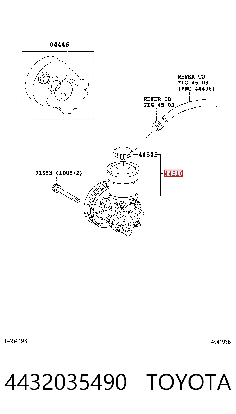 4432035490 Toyota Насос гідропідсилювача
