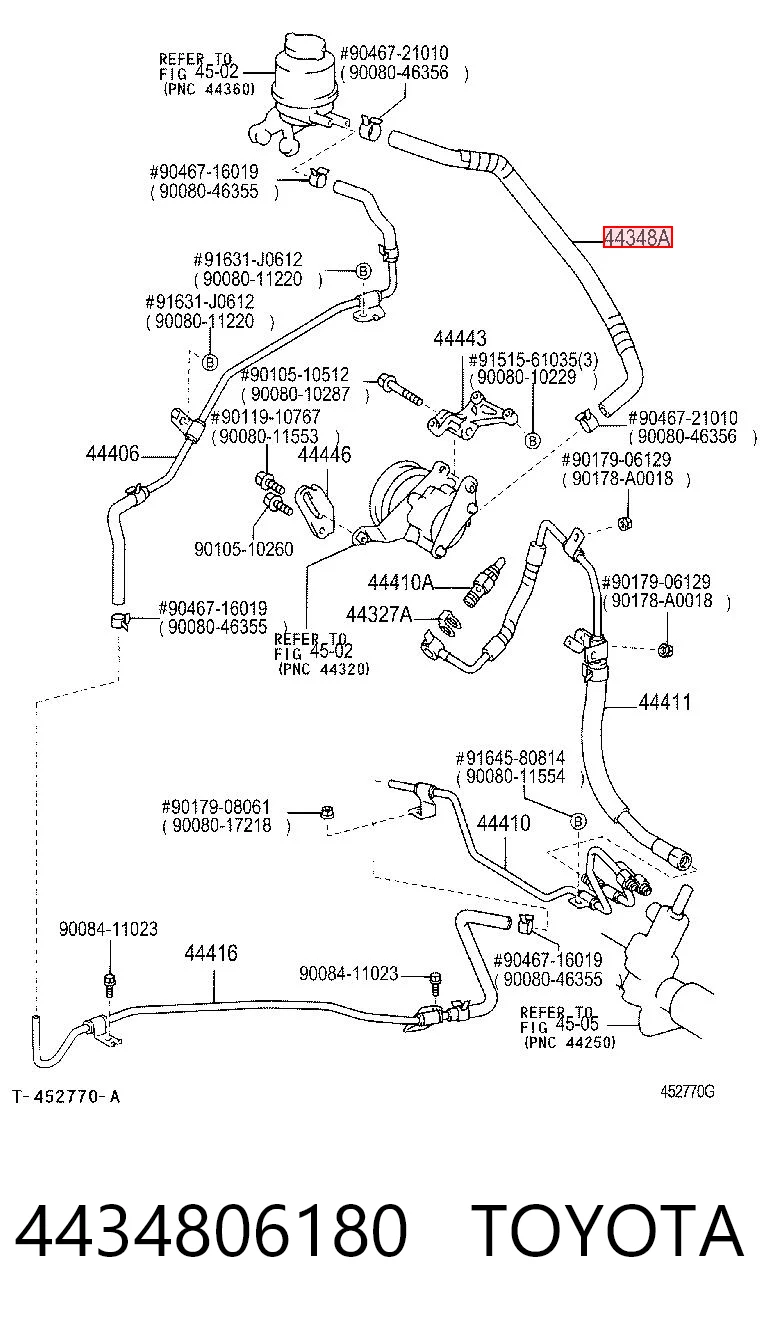 4434806180 Toyota Трубка високого тиску ГПК