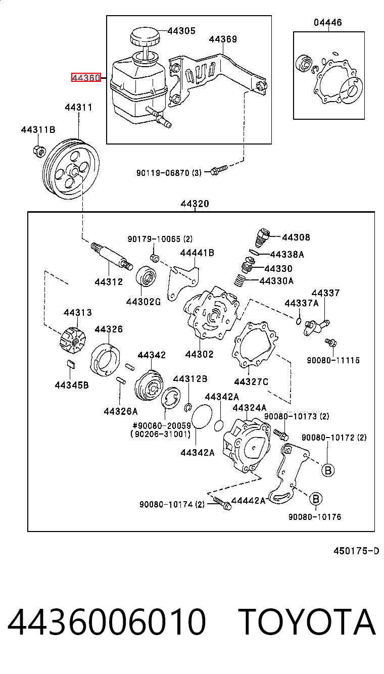 Бачок гідропідсилювача керма на Toyota Camry III V10