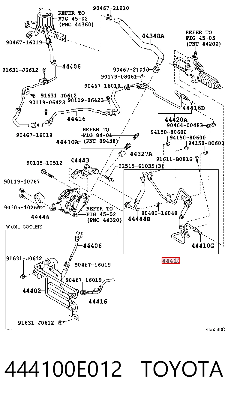 444100E012 Toyota Трубка високого тиску ГПК