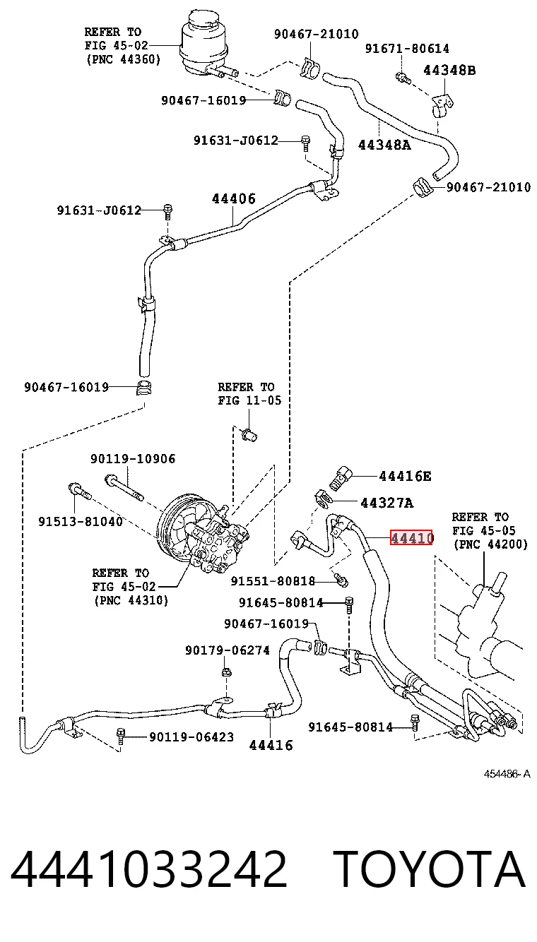 4441033242 Toyota Трубка високого тиску ГПК
