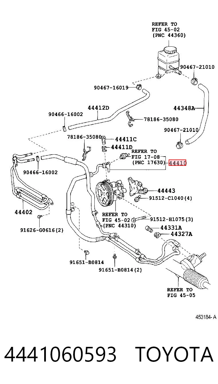 4441060593 Toyota Трубка високого тиску ГПК