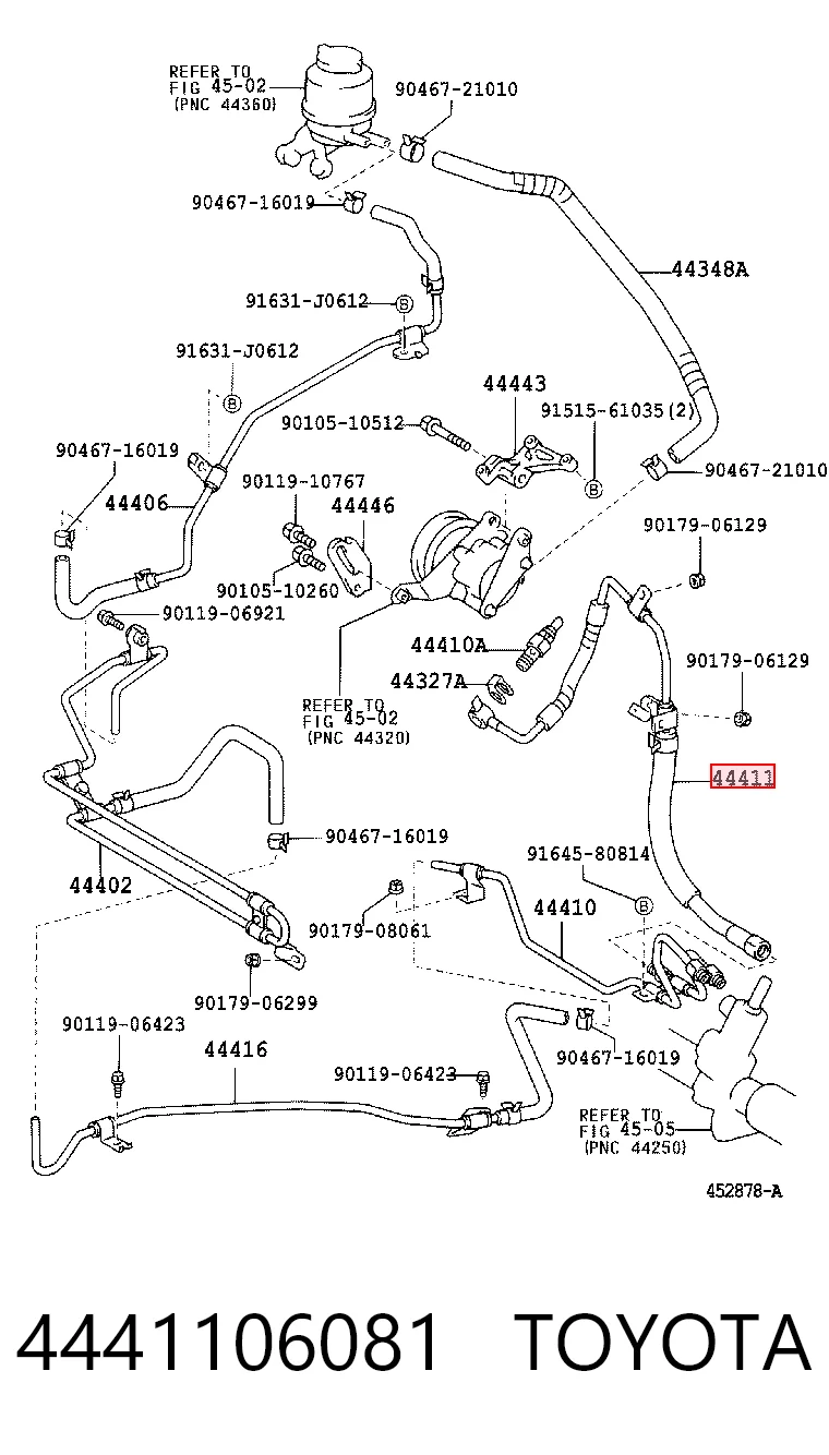 Трубка високого тиску ГПК на Toyota Camry V V30