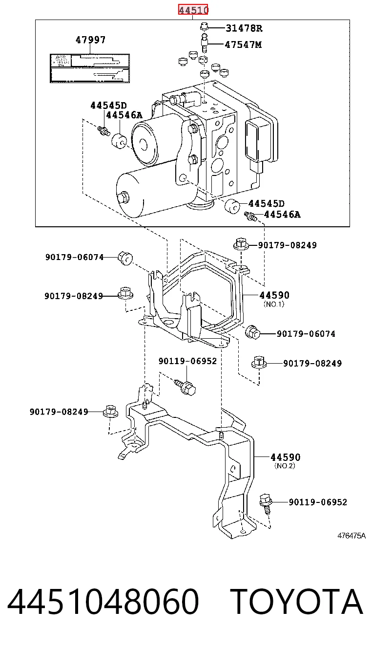 4451048060 Toyota Блок управління АБС (ABS)