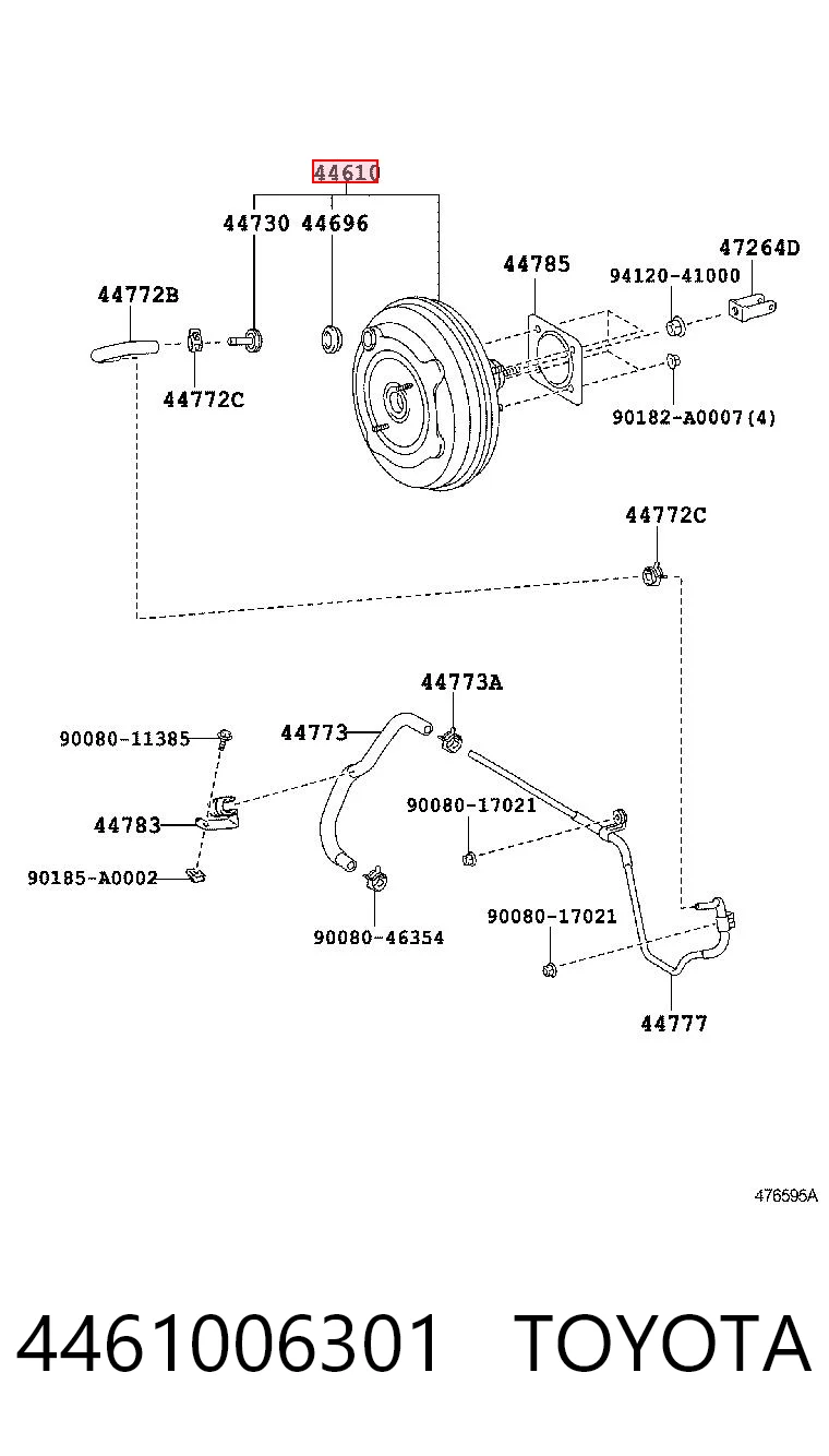 4461006301 Toyota Підсилювач гальм вакуумний
