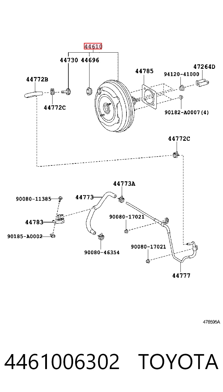 4461006302 Toyota Підсилювач гальм вакуумний