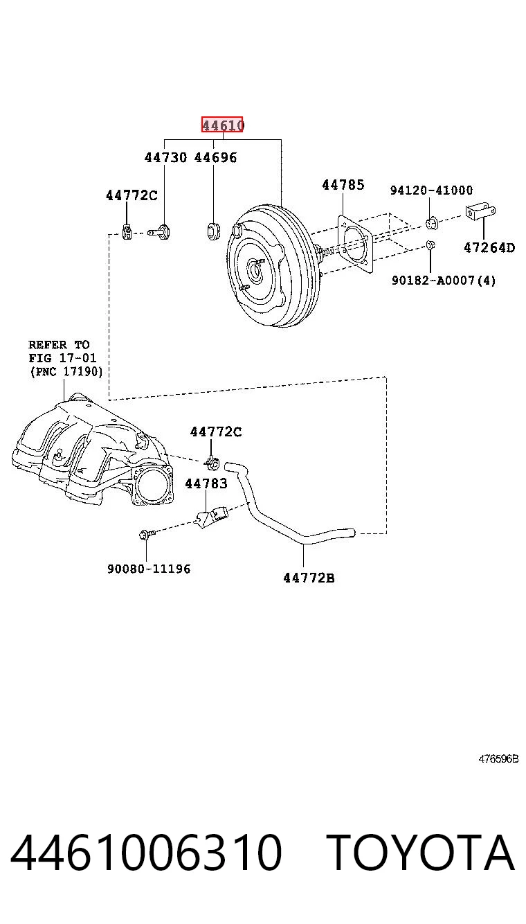 4461006310 Toyota Підсилювач гальм вакуумний
