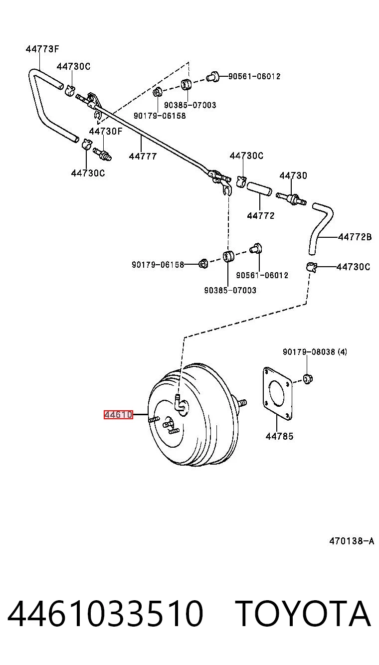 4461033510 Toyota Підсилювач гальм вакуумний