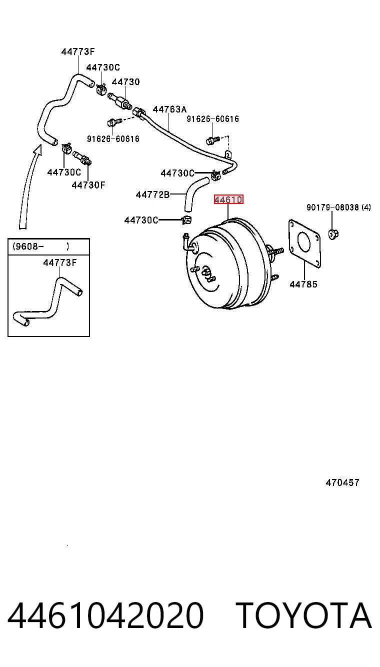 4461042020 Toyota Підсилювач гальм вакуумний