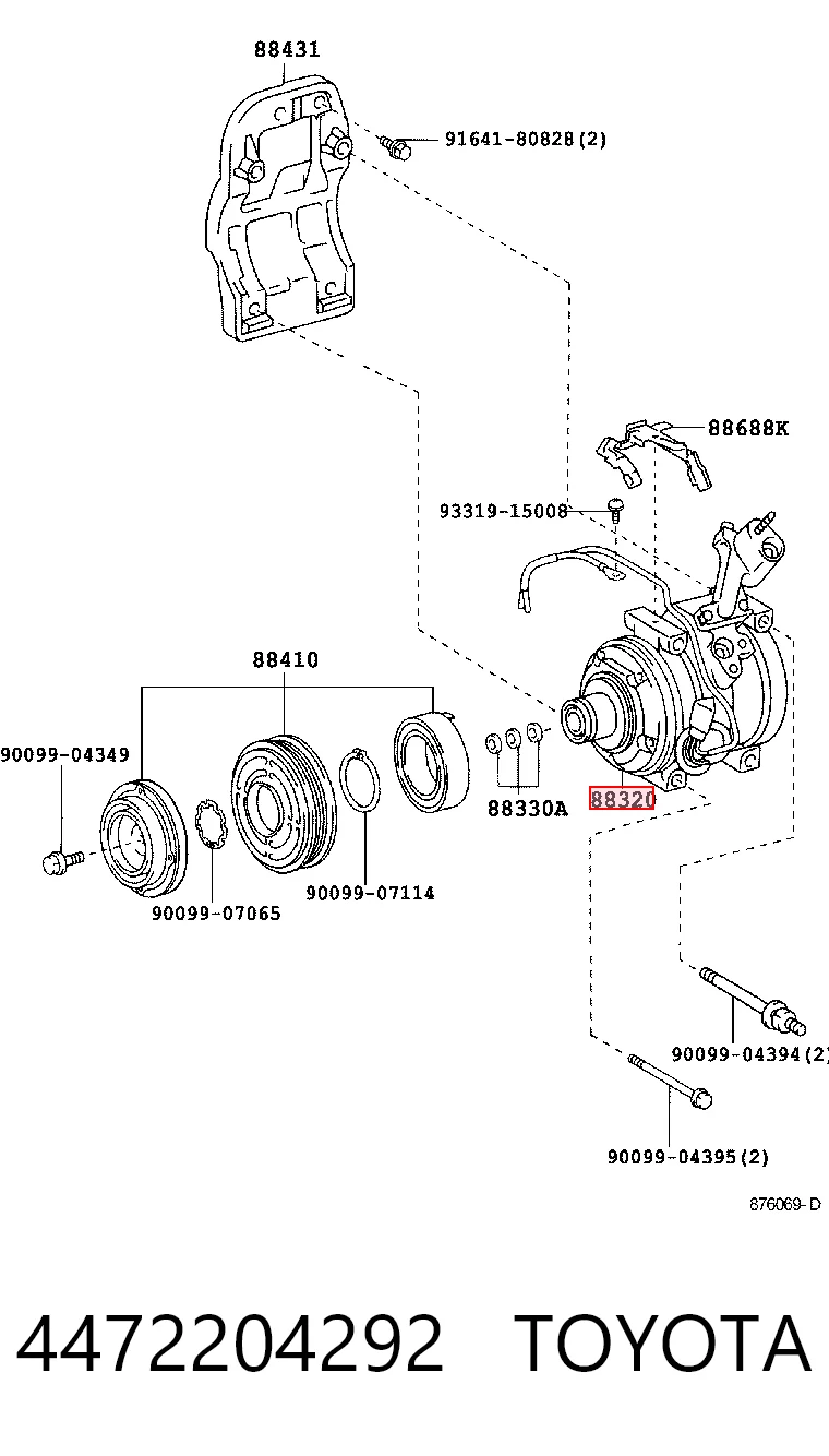 Компресор кондиціонера 4472204342 Denso