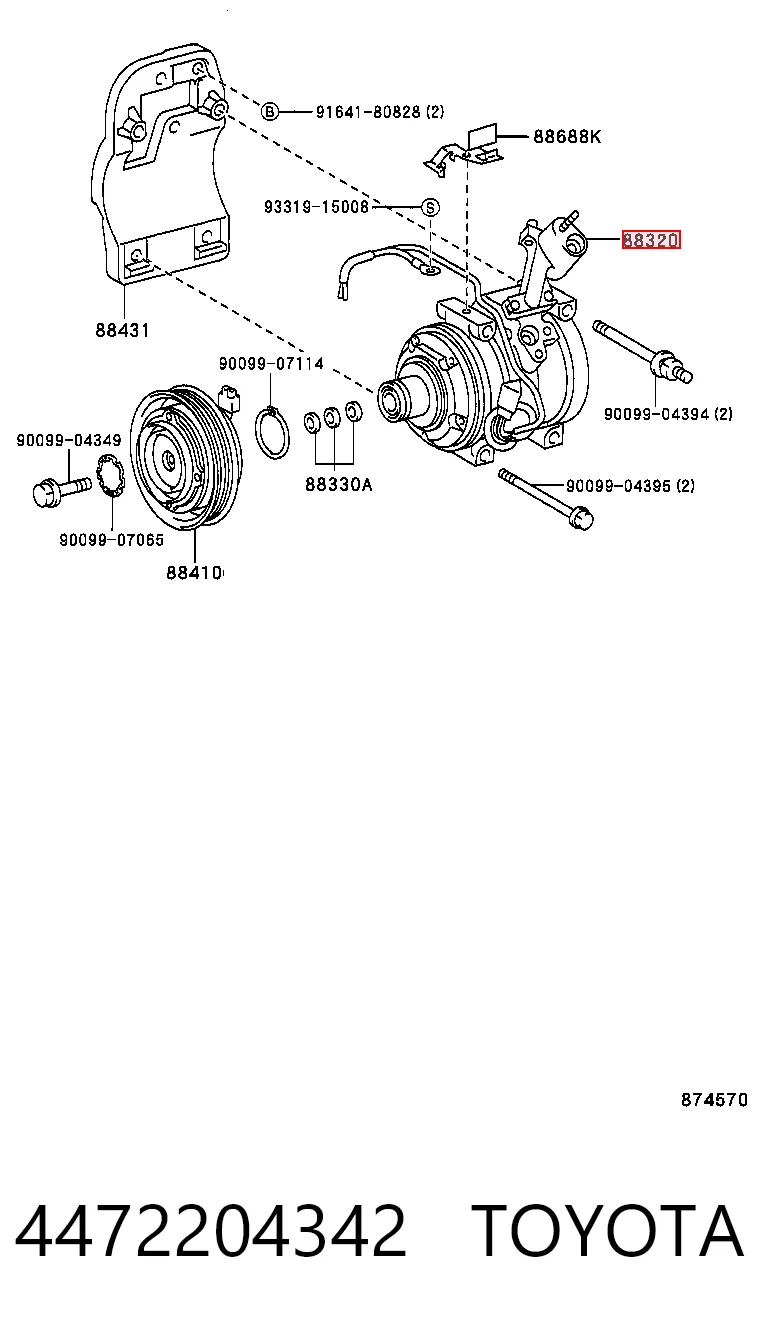 Купити 4472204342 Denso Компресор кліматичної установки
