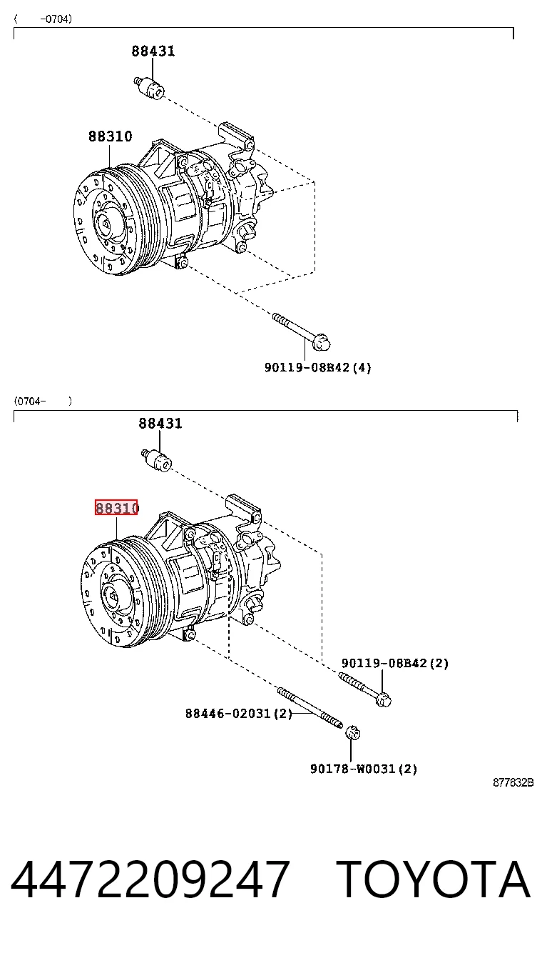 4472209247 Toyota Компресор холодоагенту