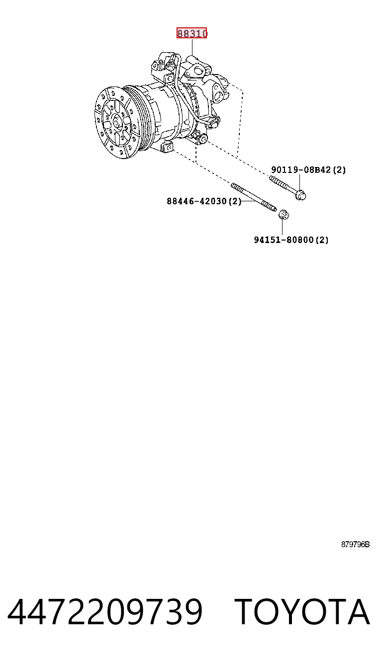 4472209739 Toyota Компресор холодоагенту