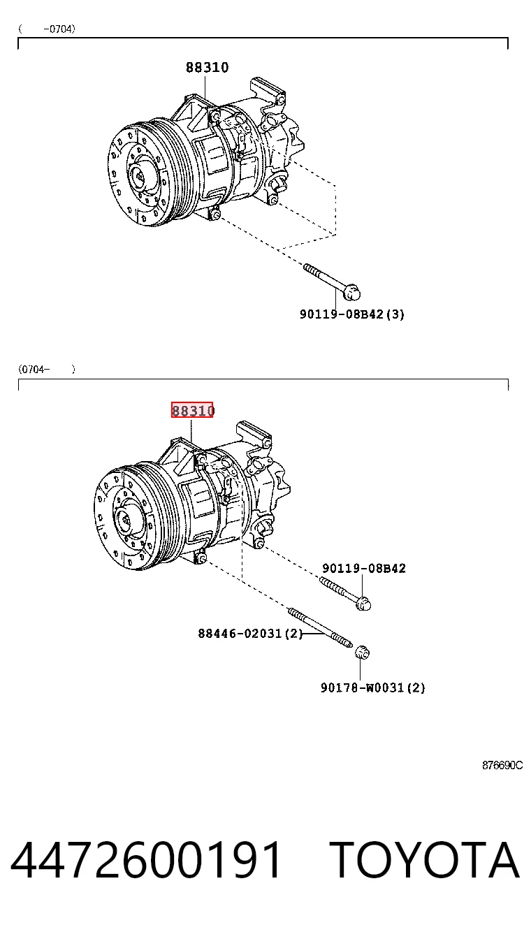 Компресор системи кондиціювання Denso 4472600192 ціна, від 233.40 USD