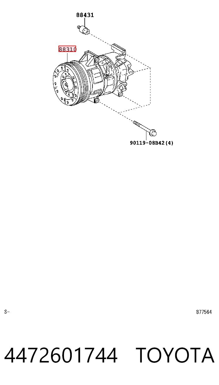 4472601744 Toyota Компресор холодоагенту
