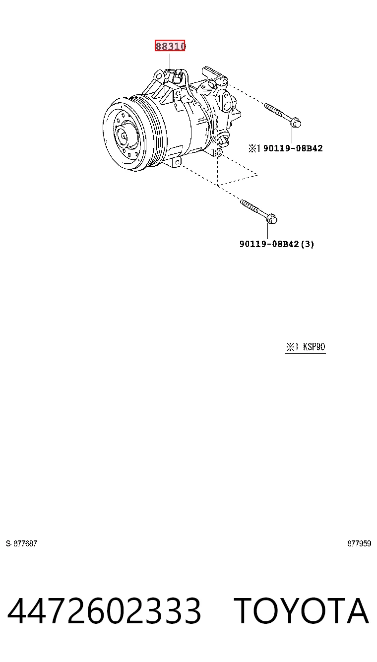4472602333 Toyota Компресор холодоагенту