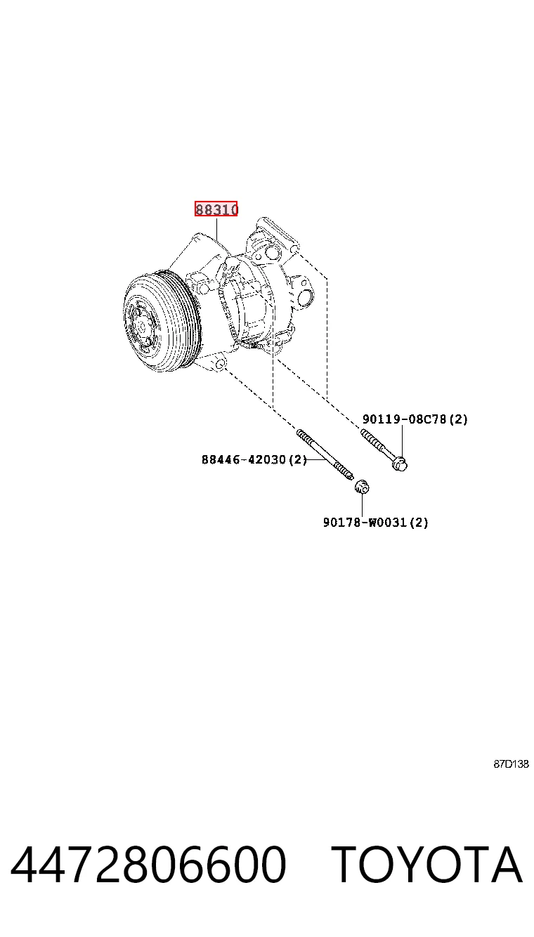 4472806600 Toyota Компресор холодоагенту