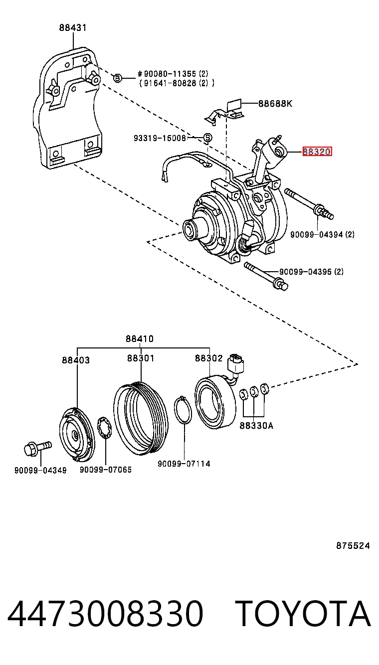 Компресор кондиціонера 4472204342 Denso